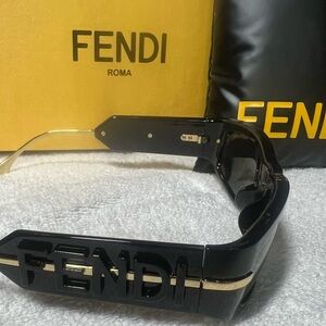 Fendi Black and Gold Sunglasses
